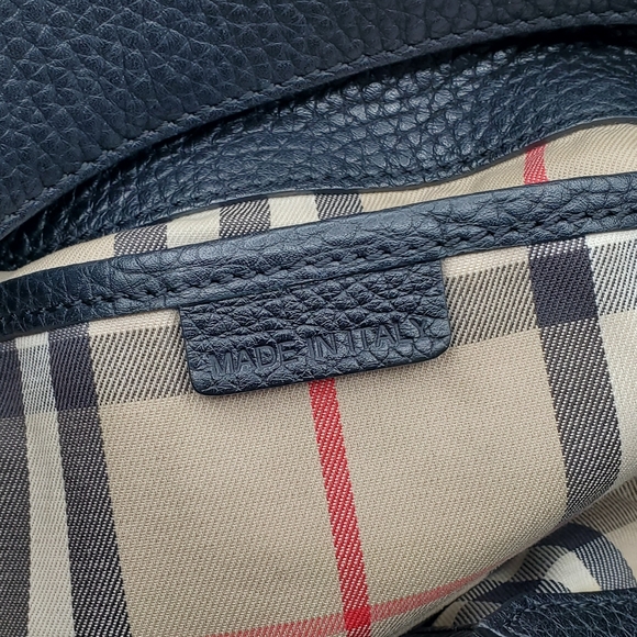 🎀 SOLD 🎀 Burberry London Grainy Calfskin Small Leah Black - Picture 14 of 17